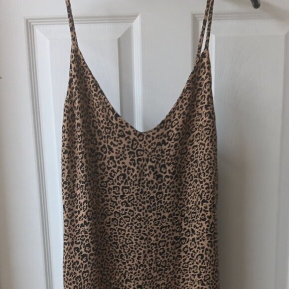 Leopard Print Spaghetti Strap Dress - Picture 2 of 5